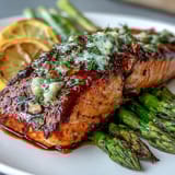 Garlic Butter Salmon Asparagus