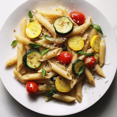 Garden Veggie Pasta with Fresh Basil
