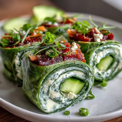 Spinach Herb Pinwheel Wraps