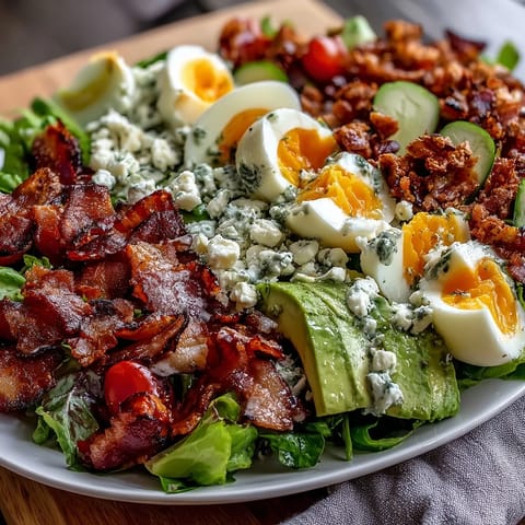 Spring Cobb Salad Strawberries Avocado