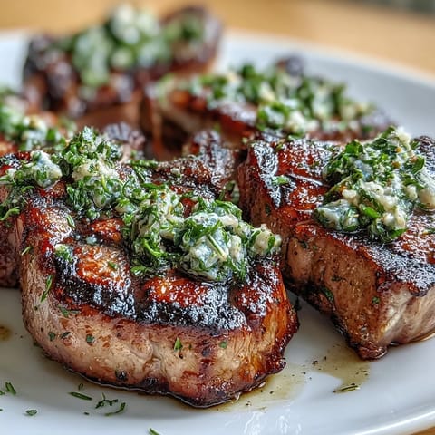 Grilled lamb chops with mint gremolata, tender and juicy, topped with a vibrant herb and lemon zest blend.