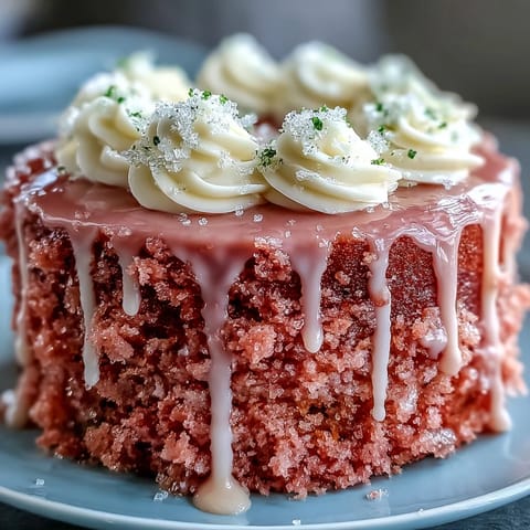 Elegant Bridal Shower Rosé Velvet Cake, perfectly frosted and gilded.