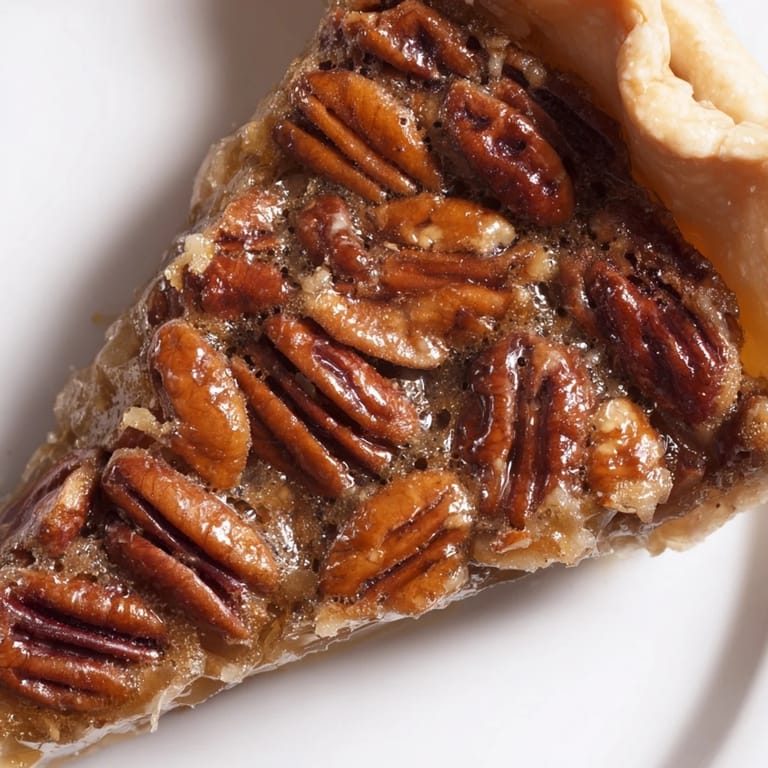 Homemade pecan pie, the classic American dessert, perfect for sharing and satisfying sweetness.