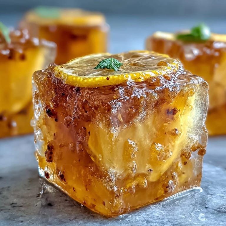 Lemon Ginger Turmeric Wellness Cubes showcase freshly blended ginger and turmeric, perfect for stirring into warm water or smoothies.