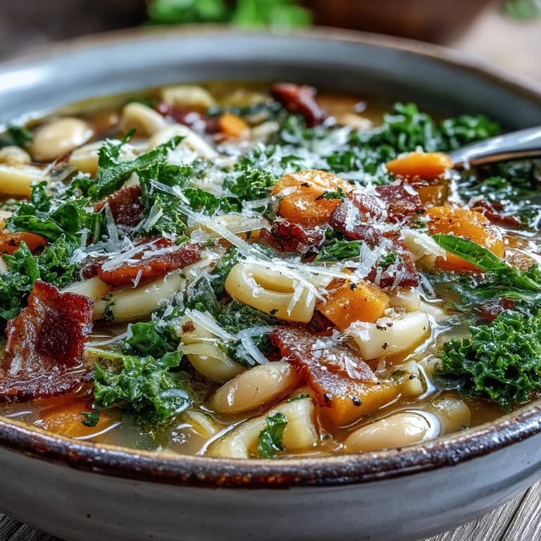 Hearty Fall Minestrone in a Dutch oven, showing off colorful vegetables and beans for a comforting autumn meal.