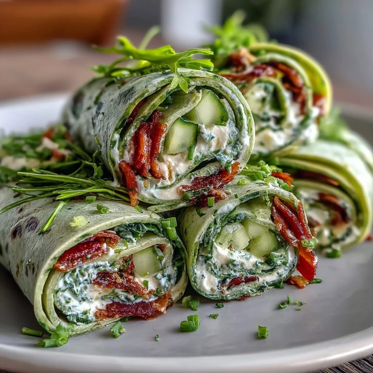 Fresh spinach tortillas rolled with creamy herb cheese, crisp carrots, and bell peppers—ideal for party appetizers or lunchbox treats.