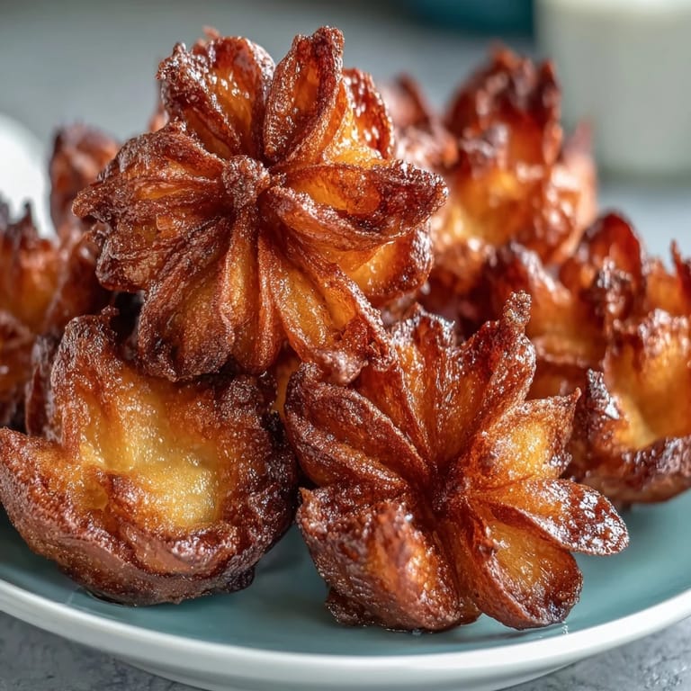Crispy dandelion fritters fried to perfection, paired with a tangy herb yogurt sauce, perfect for a unique vegetarian snack.