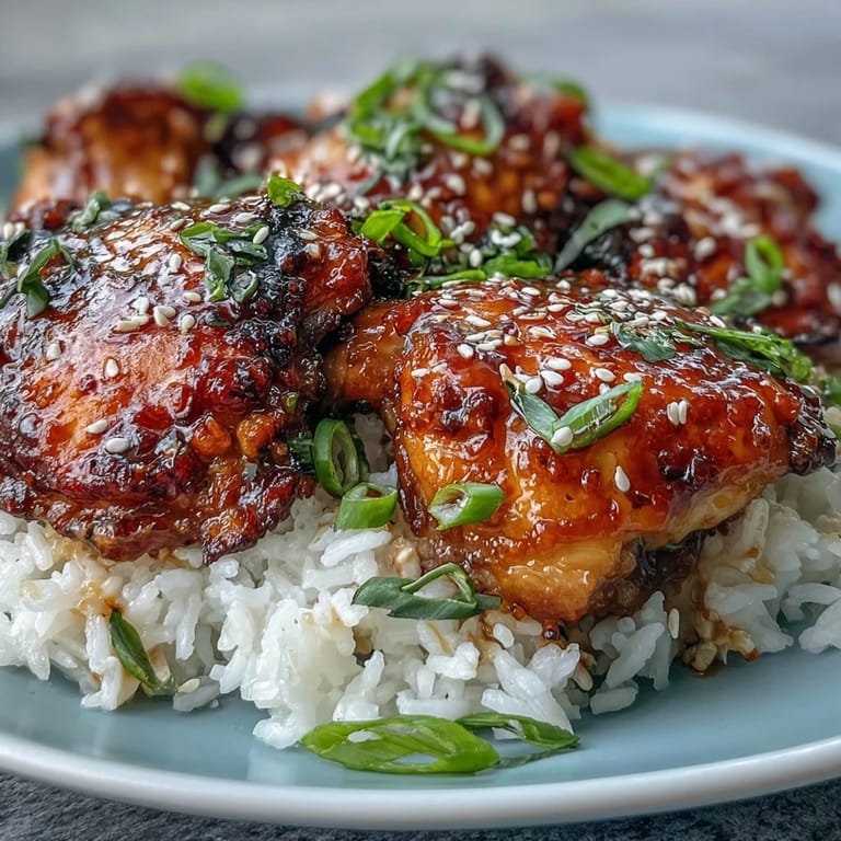 Easy honey garlic chicken recipe with rich, sticky sauce, perfect for a comforting weeknight dinner over white rice.
