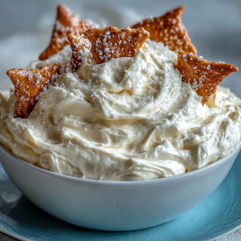 Easy 3-ingredient cheesecake dip, smooth and rich, paired with classic graham crackers.